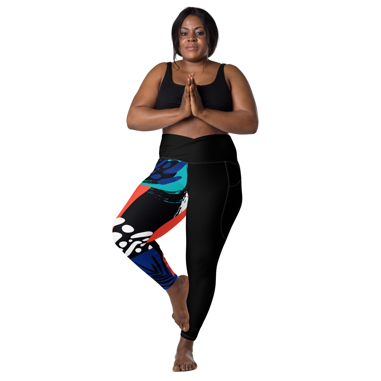 Amina - Crossover leggings with pockets