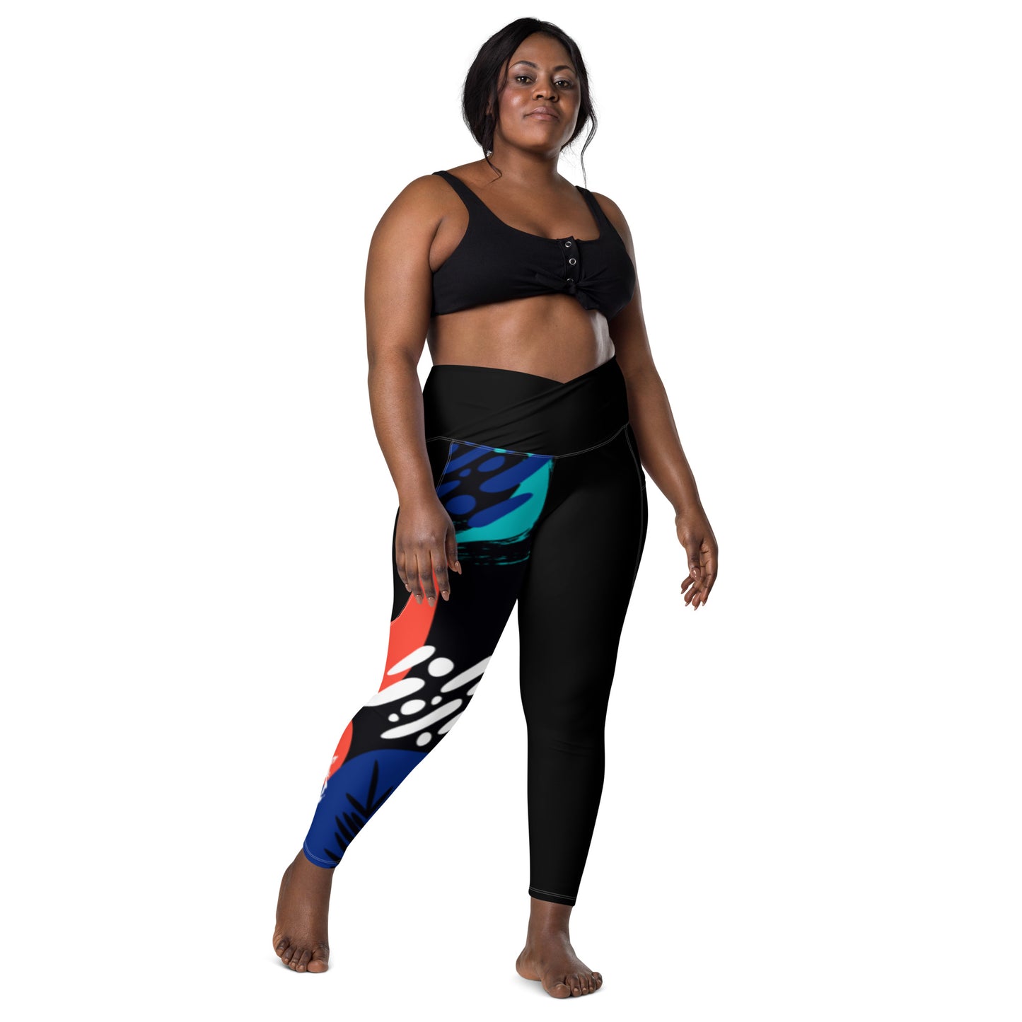 Amina - Crossover leggings with pockets