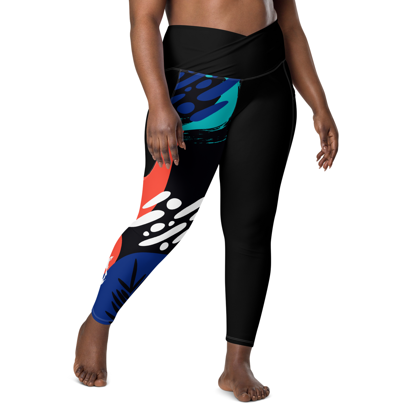 Amina - Crossover leggings with pockets
