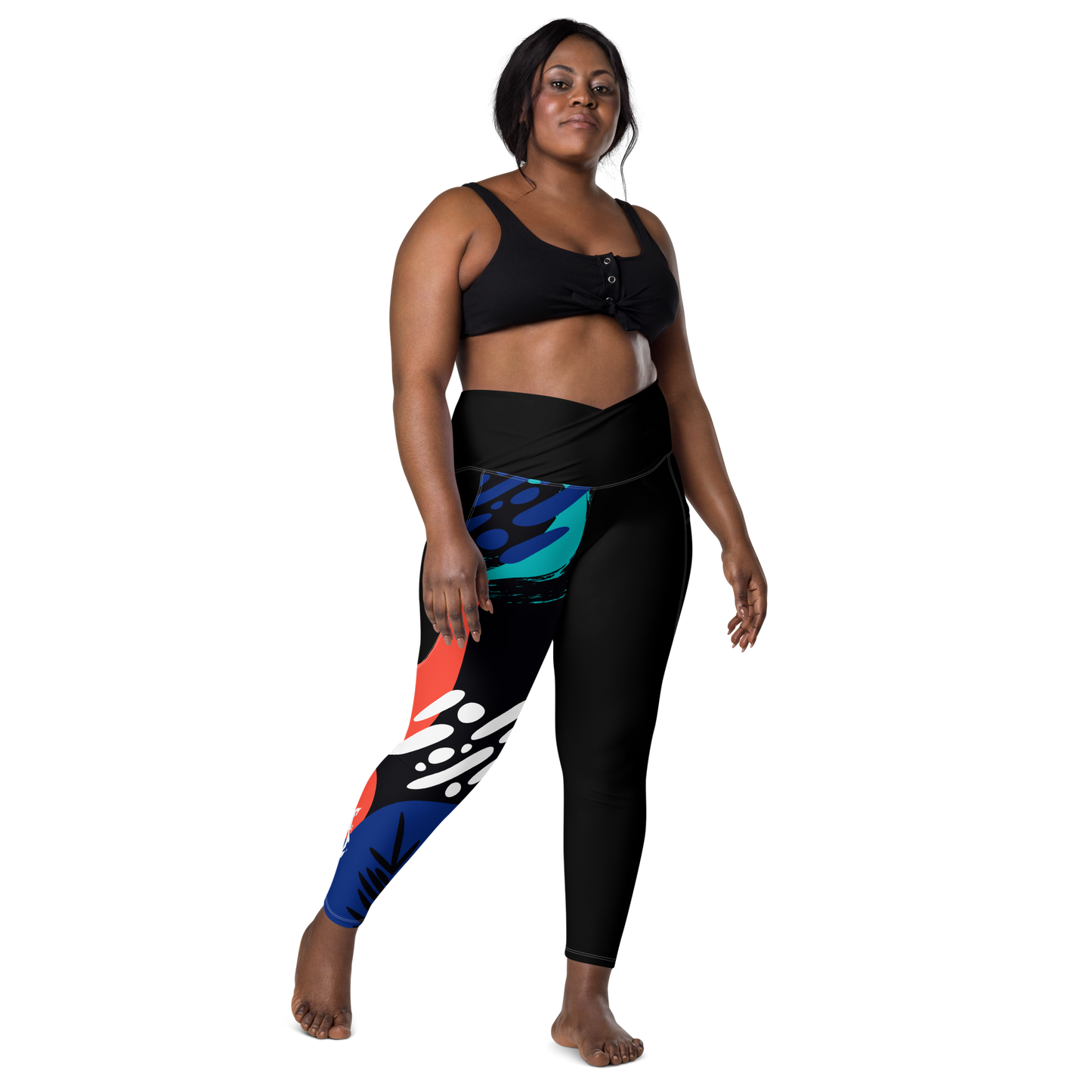 Amina - Crossover leggings with pockets