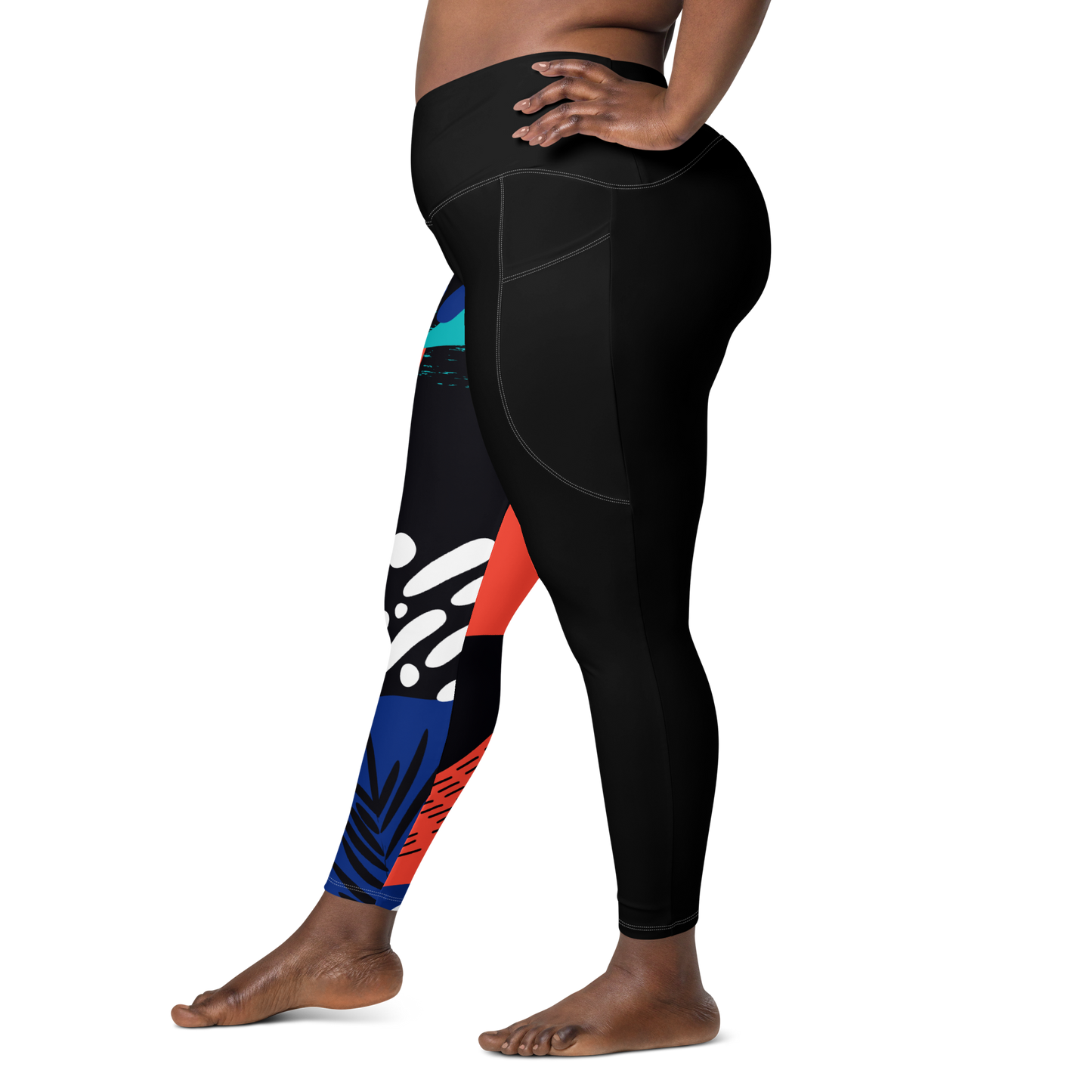 Amina - Crossover leggings with pockets
