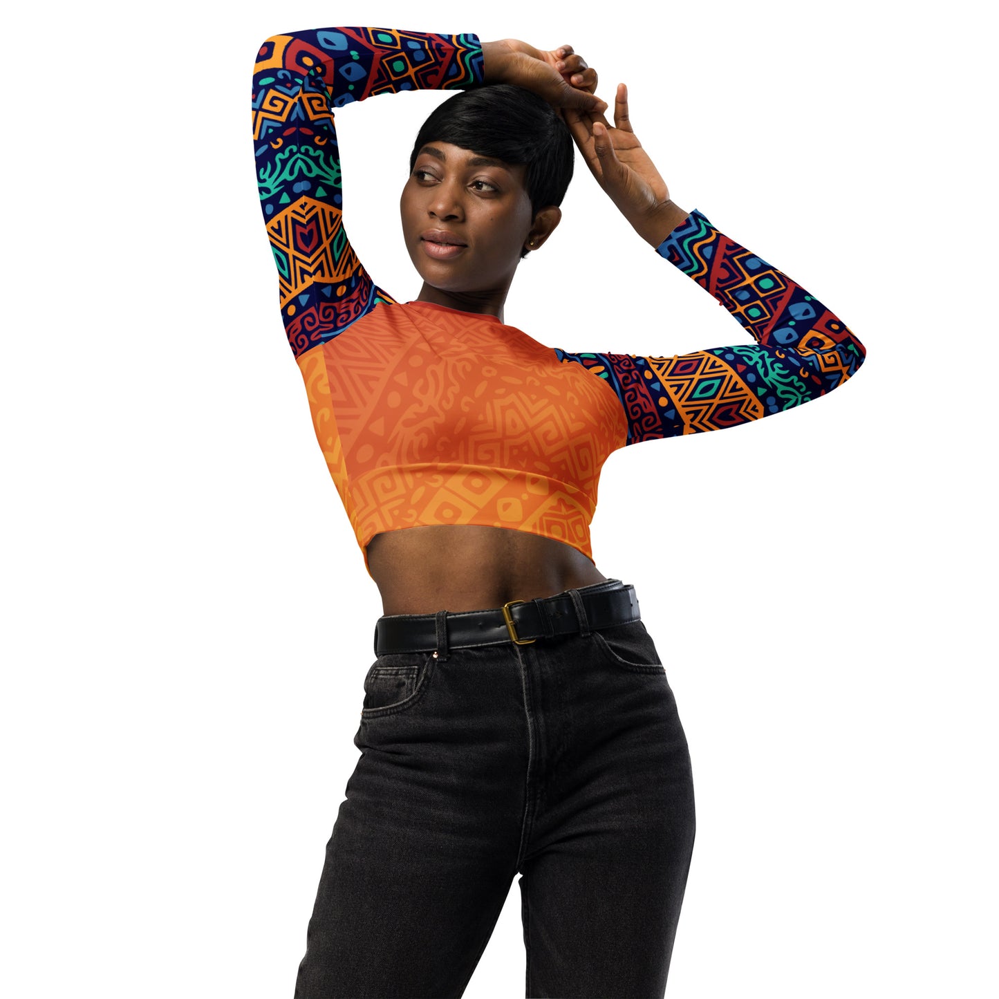 Queen Woman long-sleeve crop top